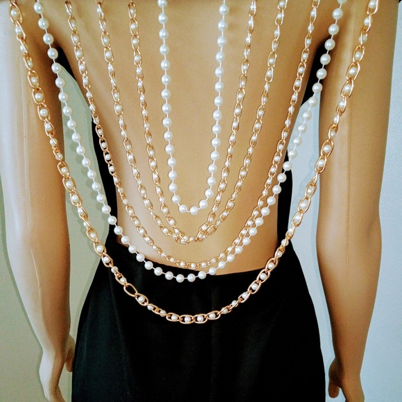 ❌SOLD❌Open Back Pearl Romper, 1 Day Sale - Picture 3 of 4